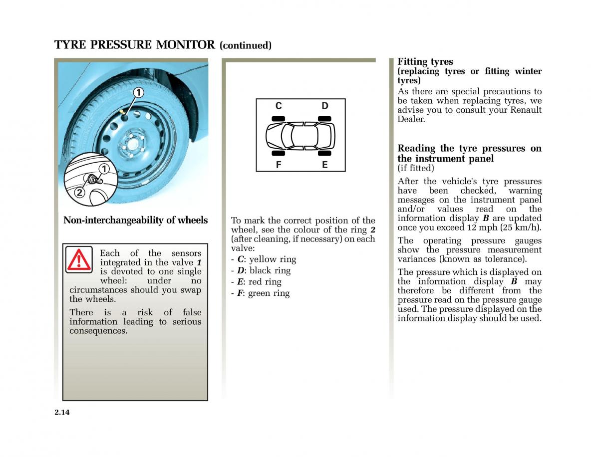 Renault Laguna I 1 owners manual / page 111