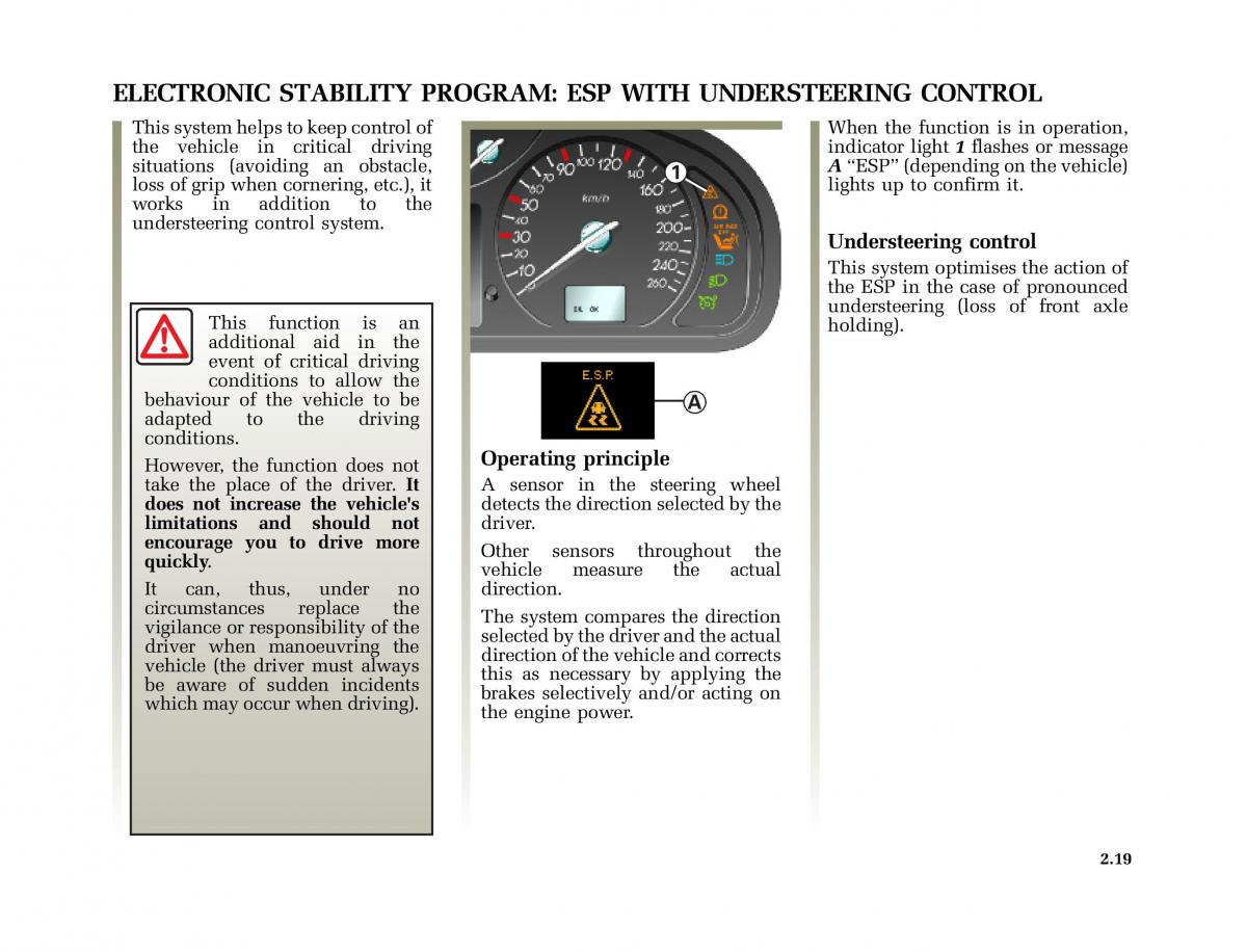 Renault Laguna I 1 owners manual / page 116