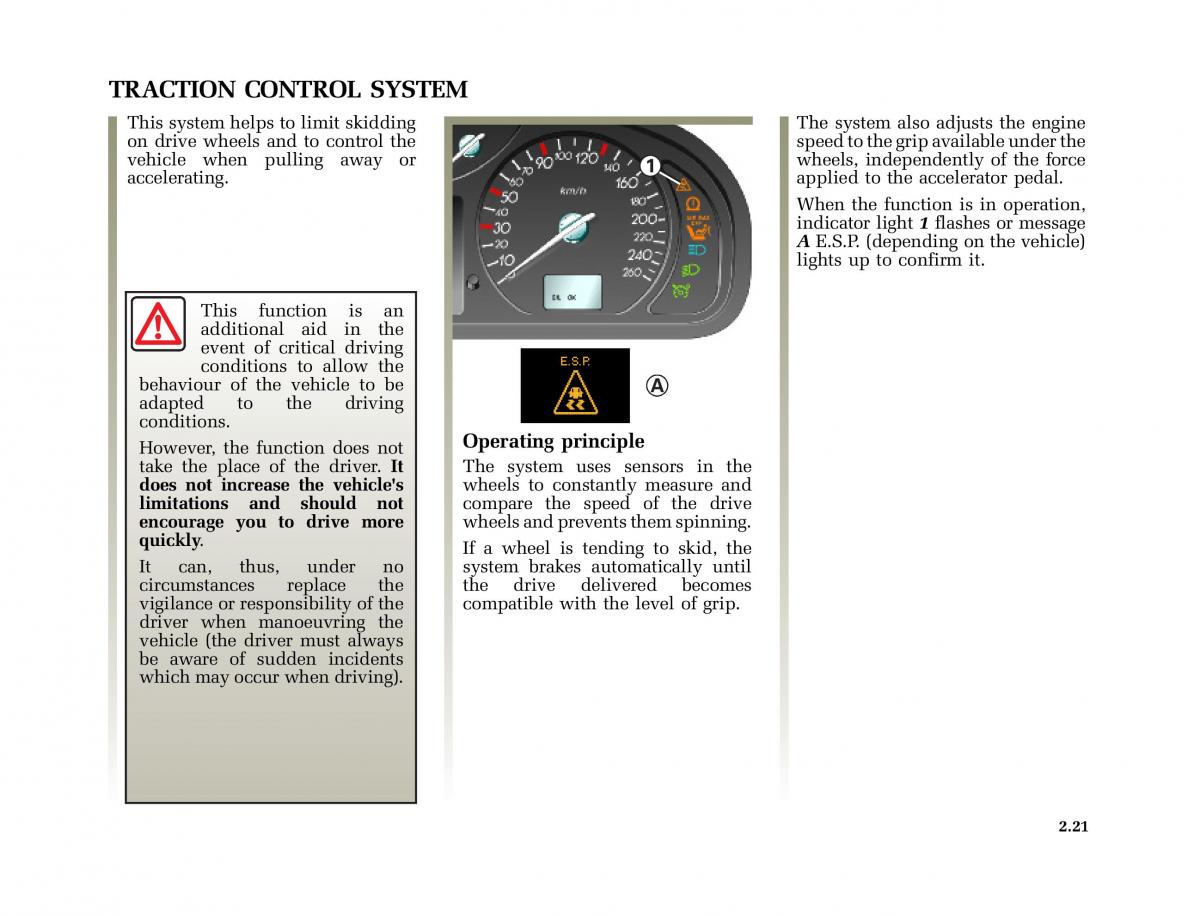 Renault Laguna I 1 owners manual / page 118