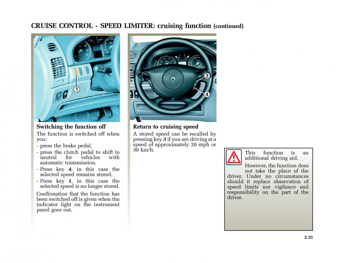 Renault Laguna I 1 owners manual / page 128