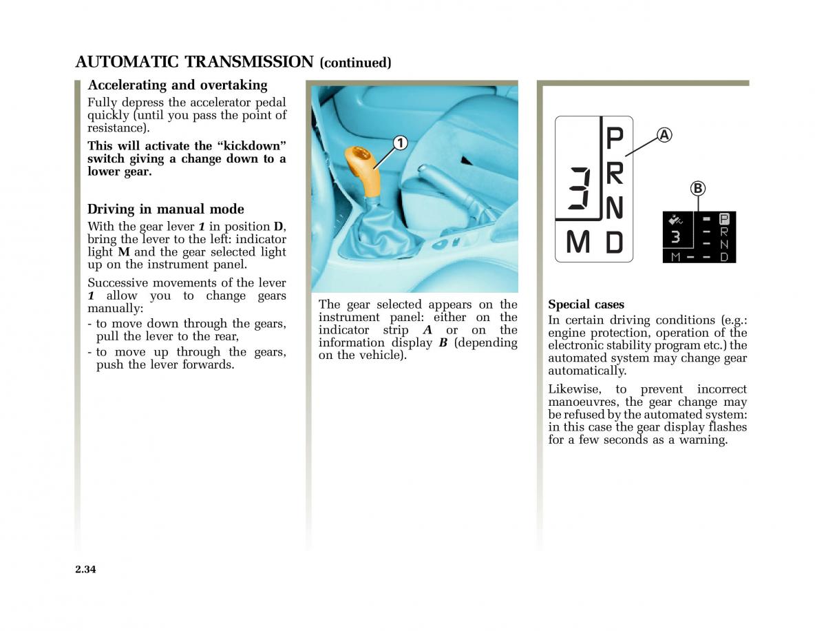 Renault Laguna I 1 owners manual / page 131