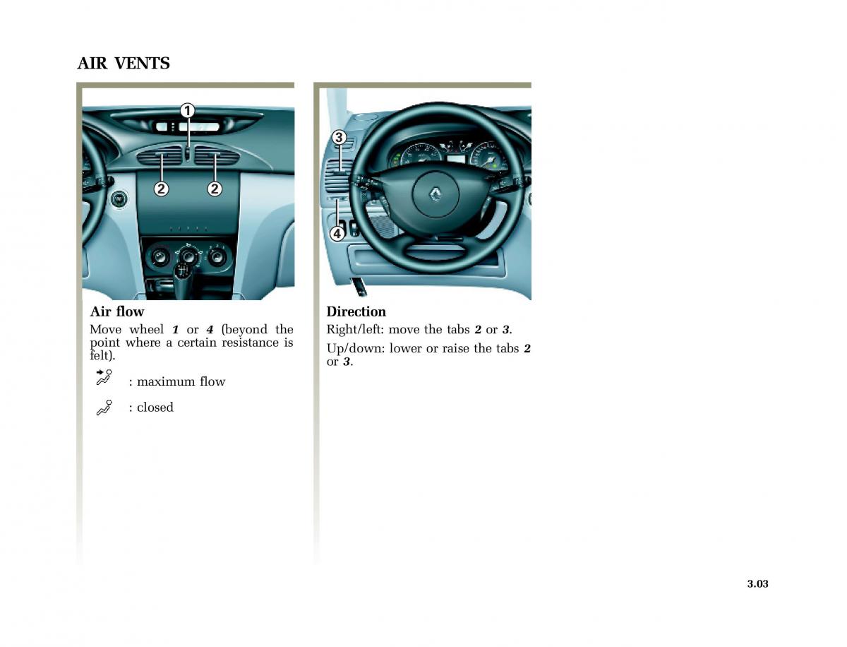 Renault Laguna I 1 owners manual / page 136