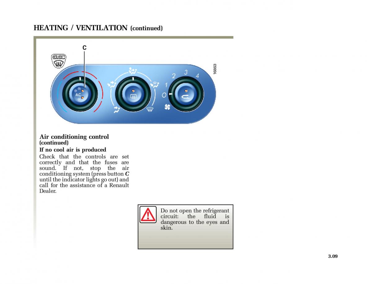 Renault Laguna I 1 owners manual / page 142