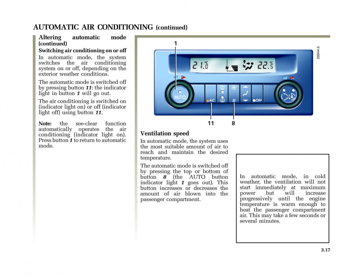 Renault Laguna I 1 owners manual / page 150