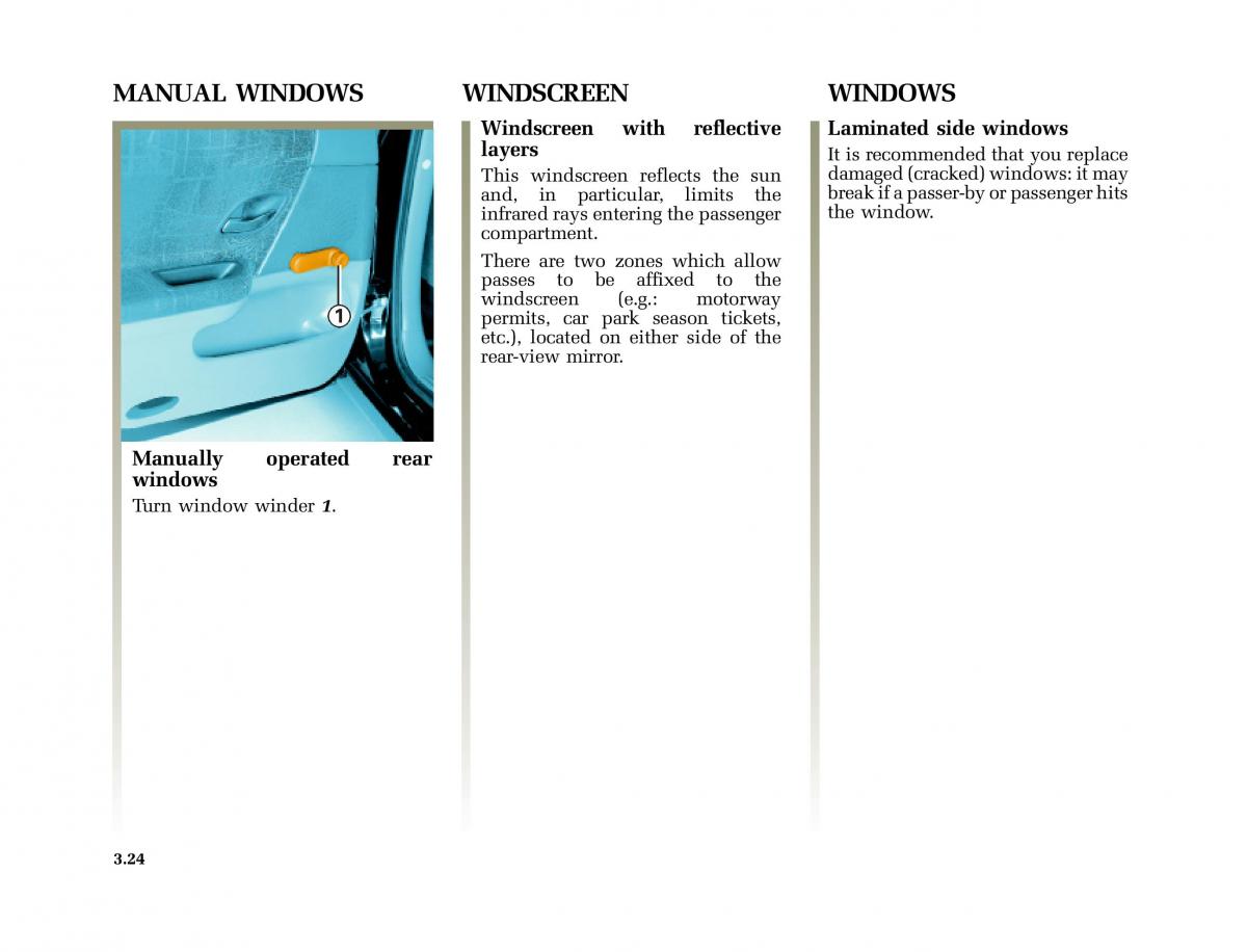 Renault Laguna I 1 owners manual / page 157