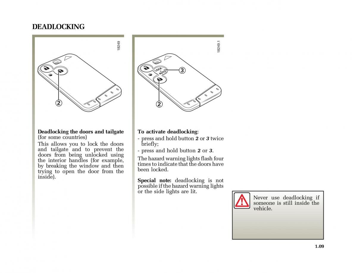 Renault Laguna I 1 owners manual / page 16