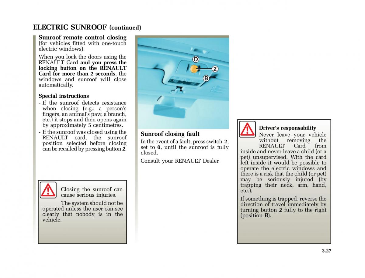 Renault Laguna I 1 owners manual / page 160