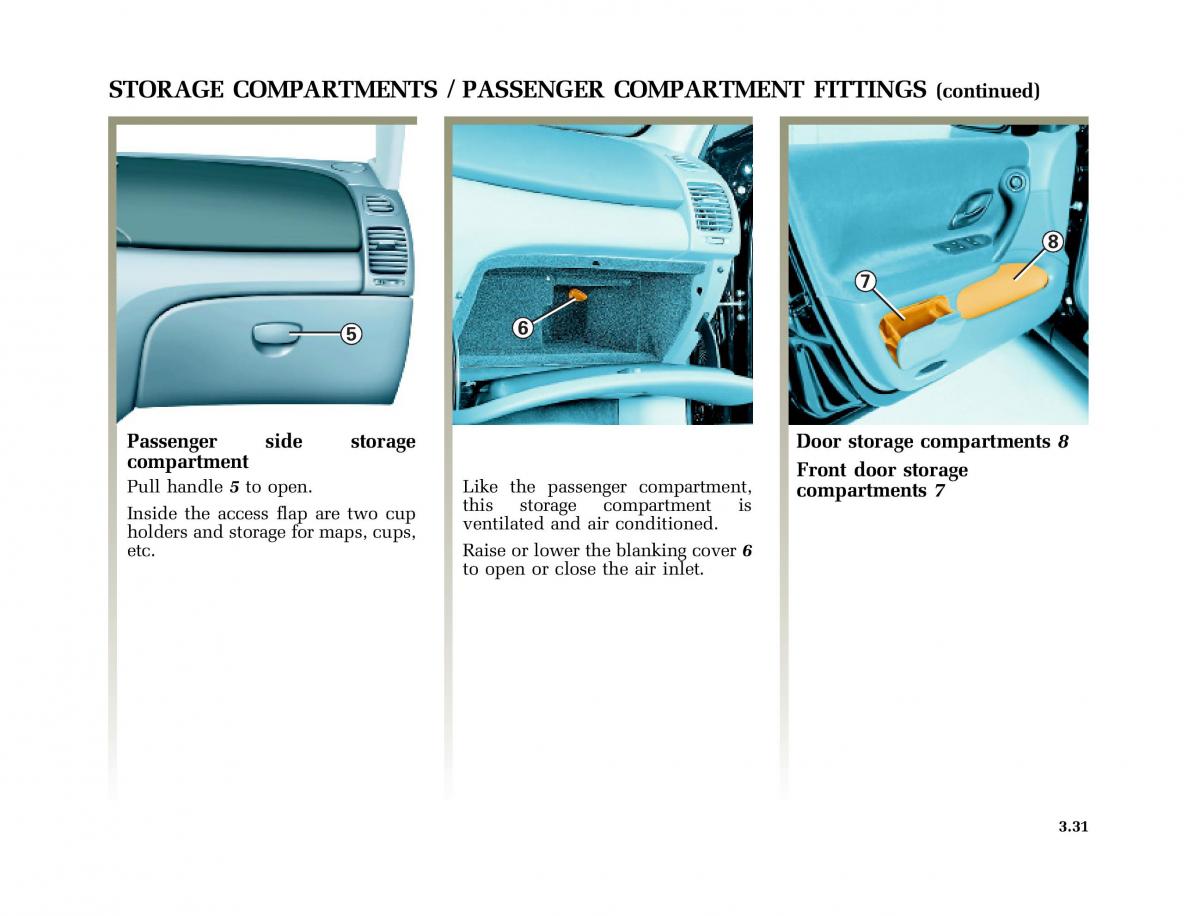 Renault Laguna I 1 owners manual / page 164