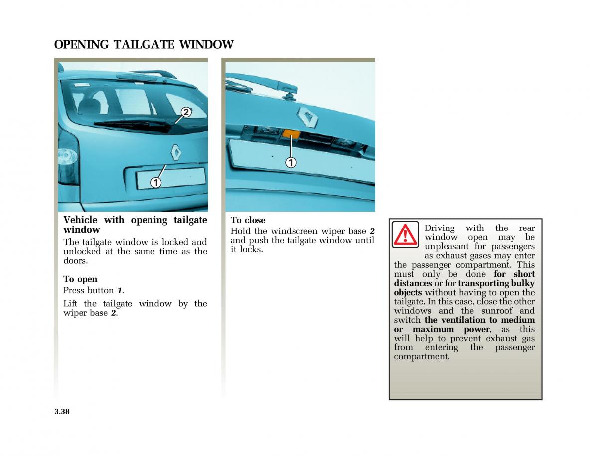 Renault Laguna I 1 owners manual / page 171