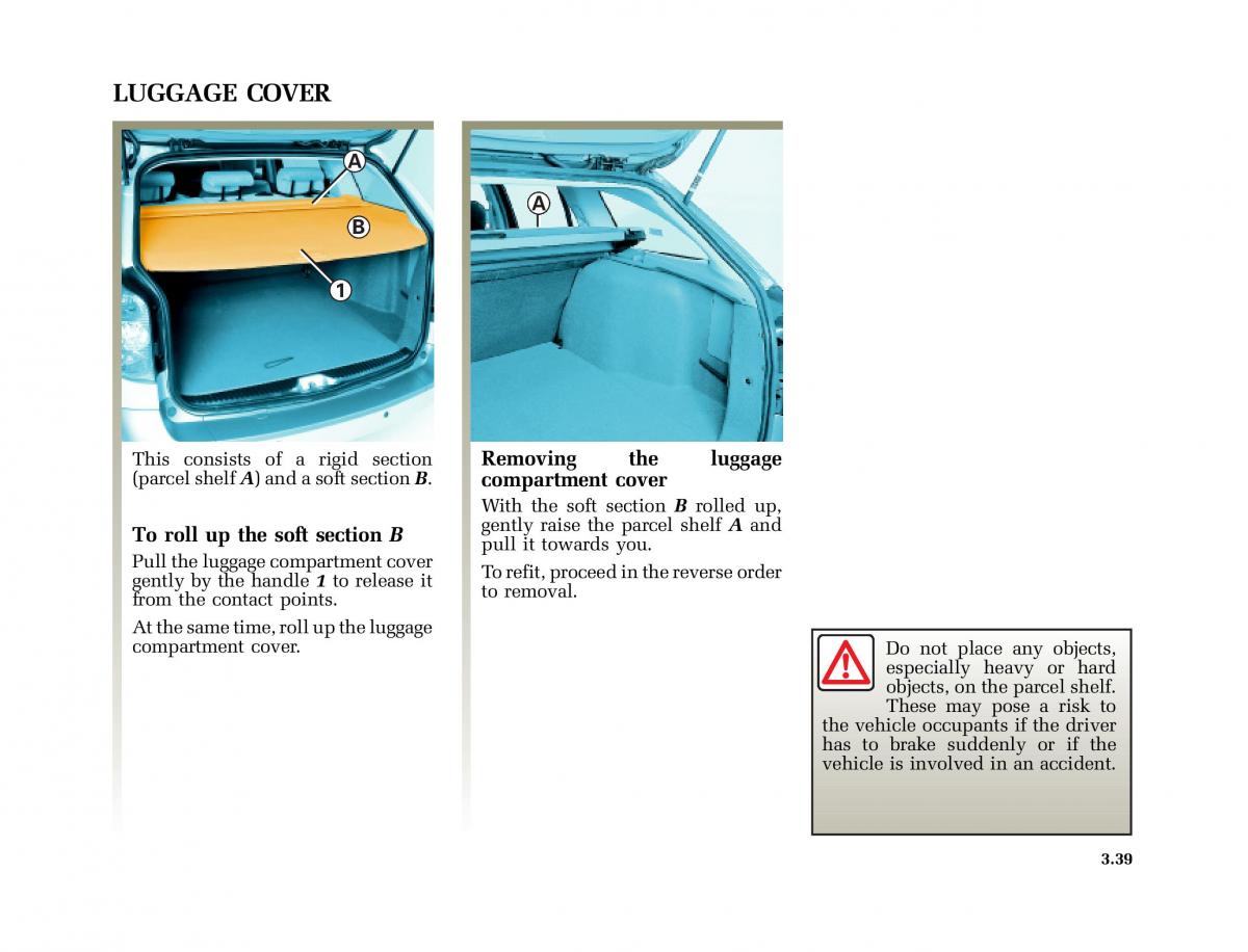 Renault Laguna I 1 owners manual / page 172