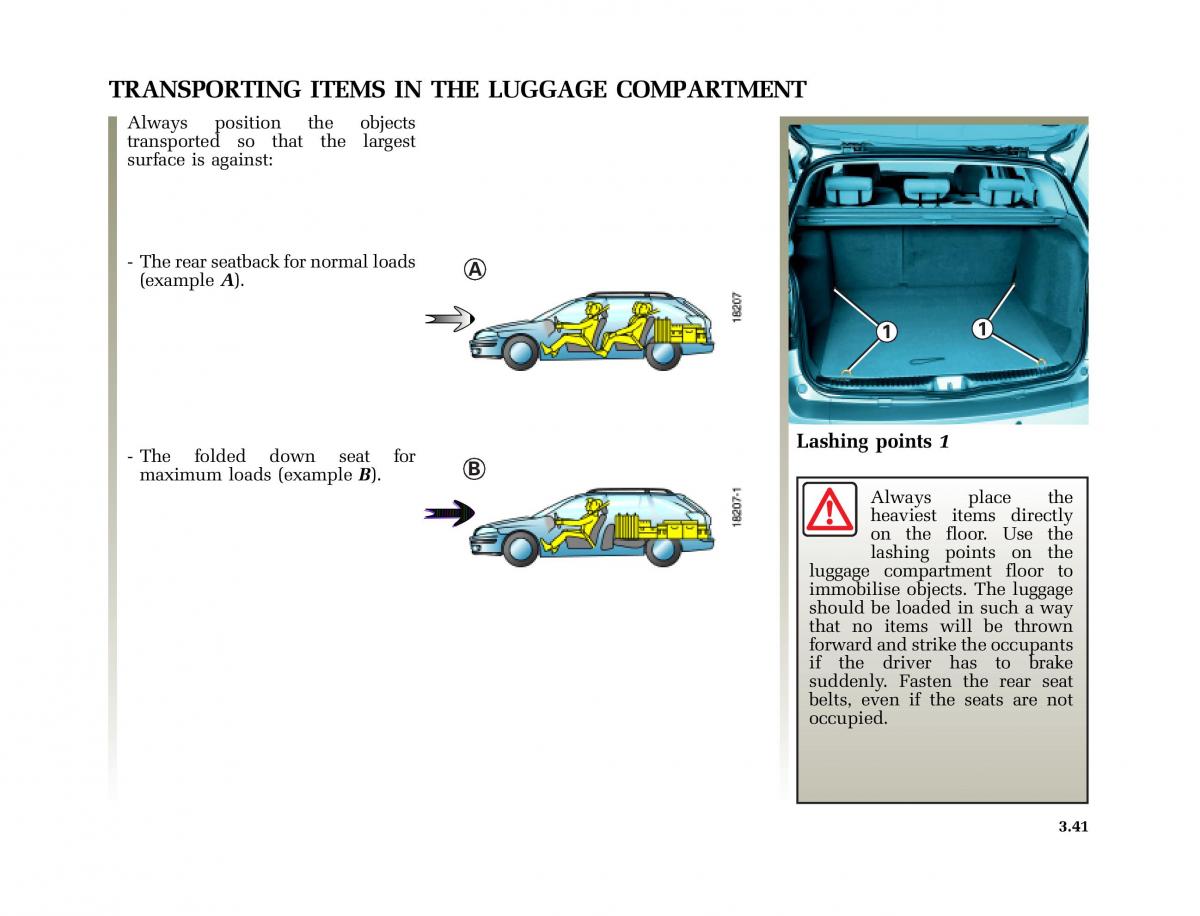 Renault Laguna I 1 owners manual / page 174