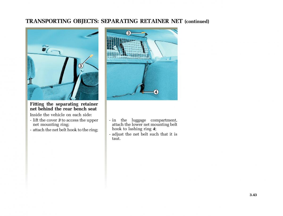 Renault Laguna I 1 owners manual / page 176