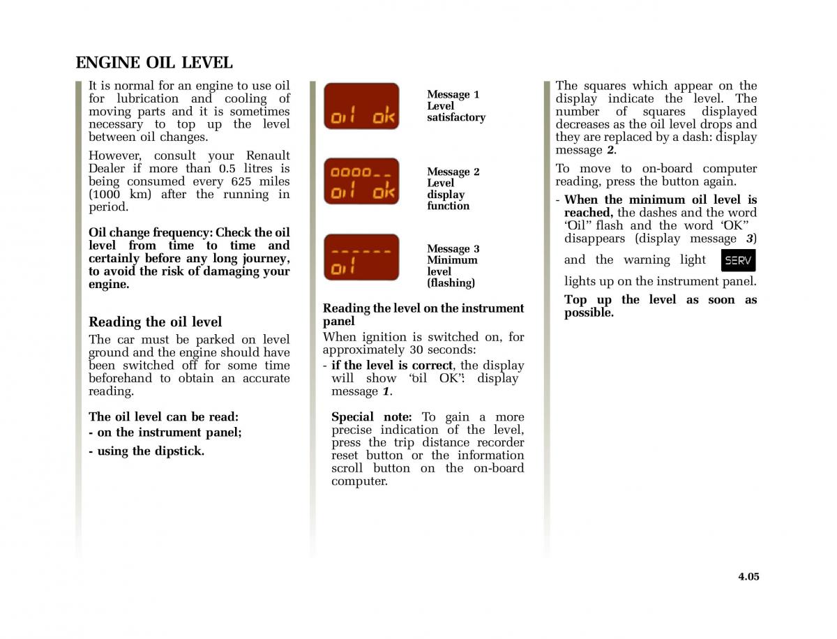 Renault Laguna I 1 owners manual / page 182