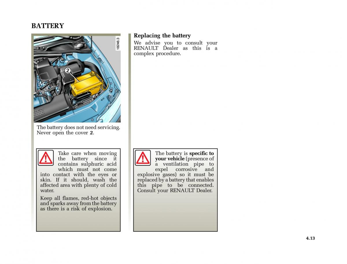 Renault Laguna I 1 owners manual / page 190