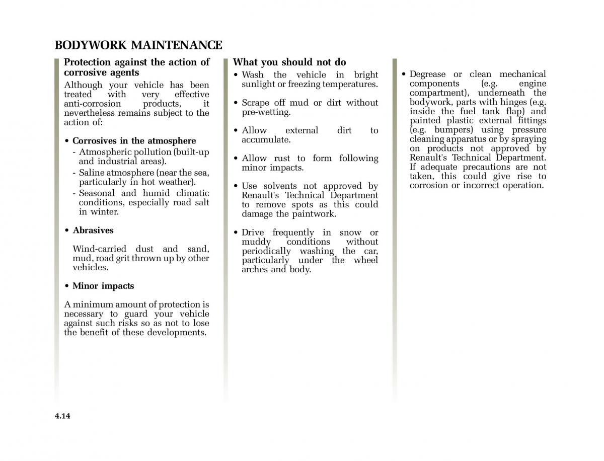 Renault Laguna I 1 owners manual / page 191