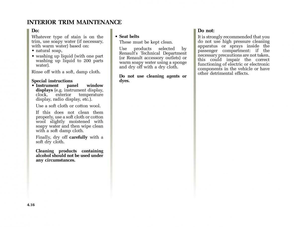 Renault Laguna I 1 owners manual / page 193