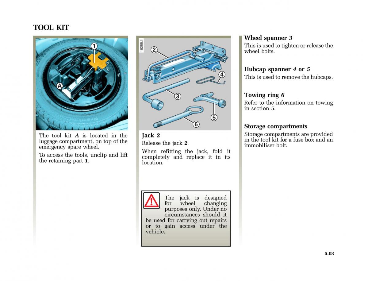 Renault Laguna I 1 owners manual / page 196