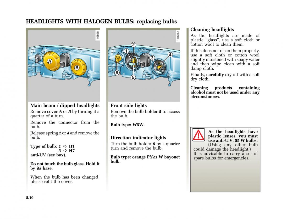 Renault Laguna I 1 owners manual / page 203