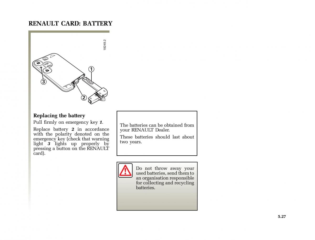 Renault Laguna I 1 owners manual / page 220