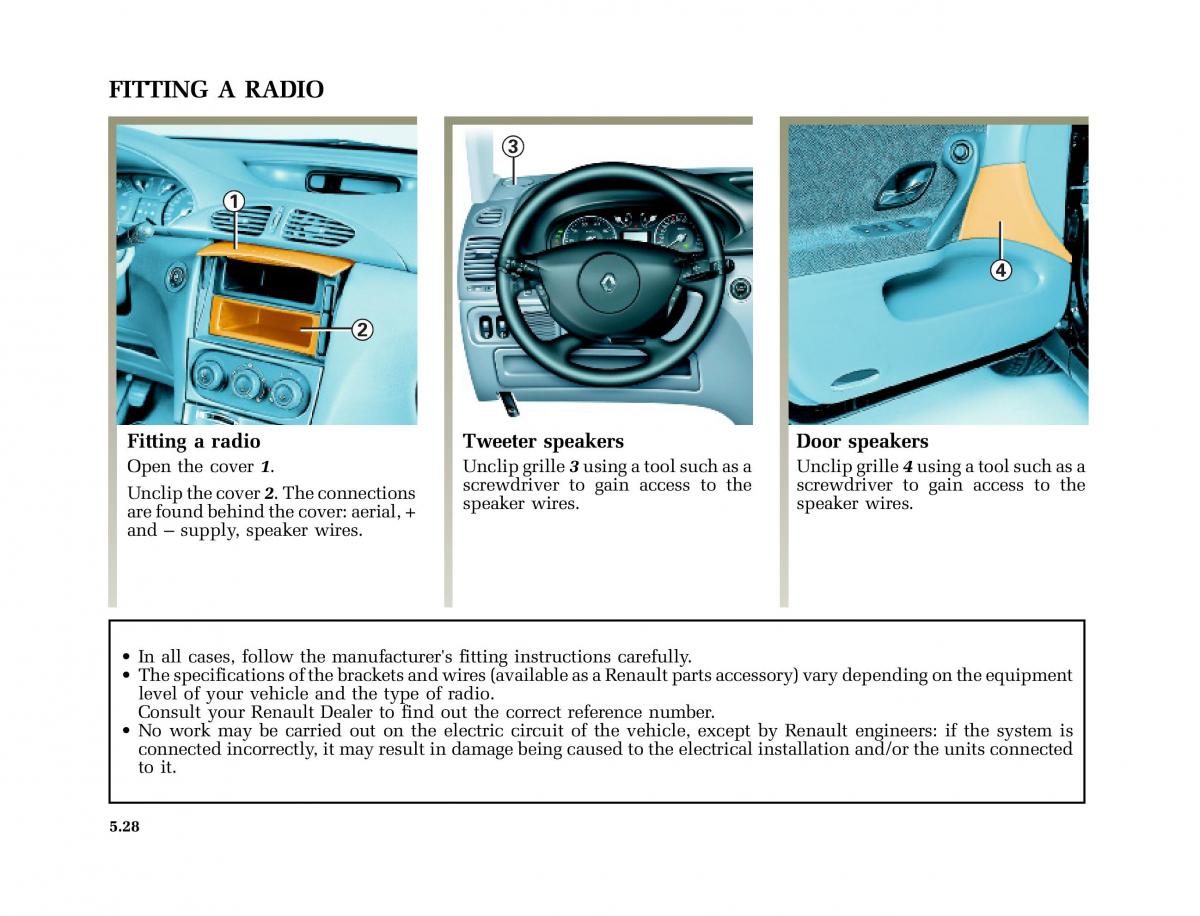 Renault Laguna I 1 owners manual / page 221