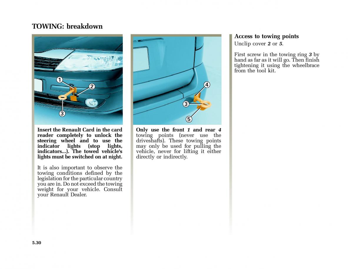 Renault Laguna I 1 owners manual / page 223