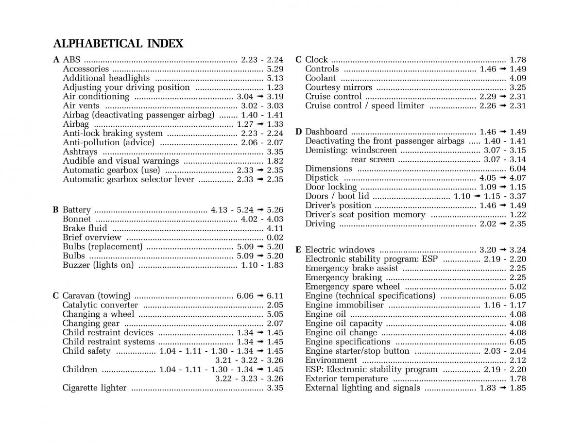 Renault Laguna I 1 owners manual / page 248