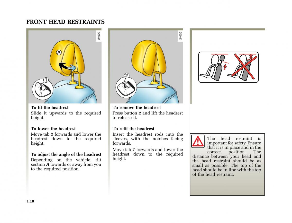 Renault Laguna I 1 owners manual / page 25