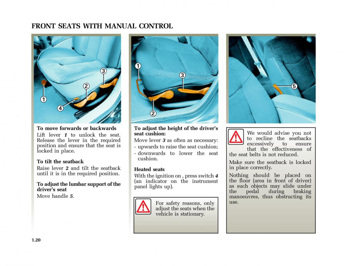 Renault Laguna I 1 owners manual / page 27