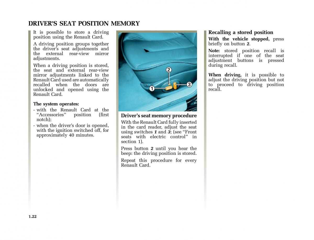 Renault Laguna I 1 owners manual / page 29