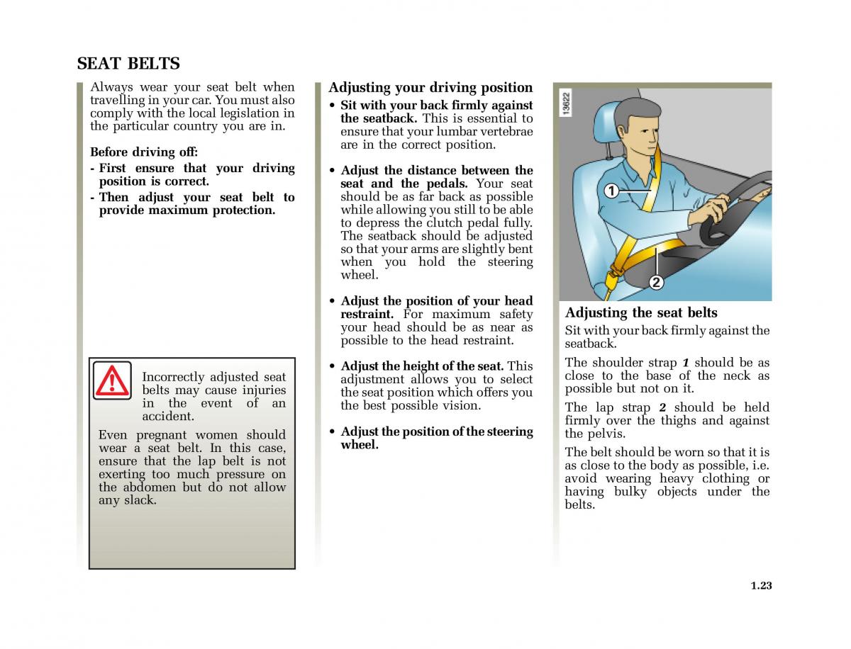 Renault Laguna I 1 owners manual / page 30