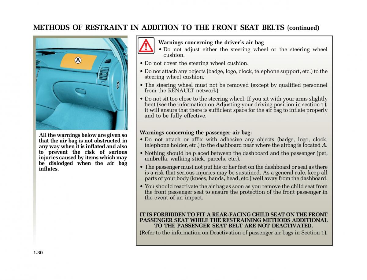 Renault Laguna I 1 owners manual / page 37