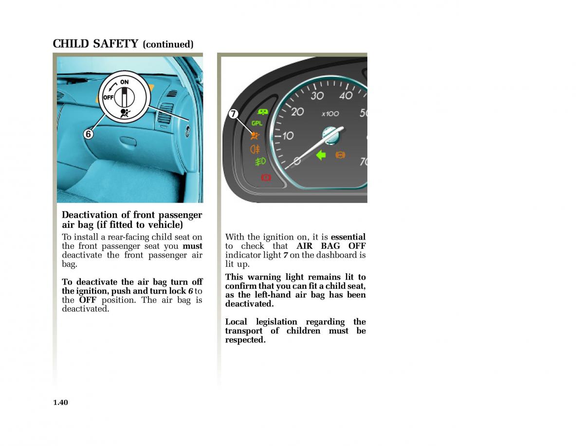 Renault Laguna I 1 owners manual / page 47