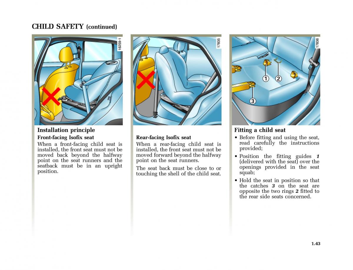 Renault Laguna I 1 owners manual / page 50