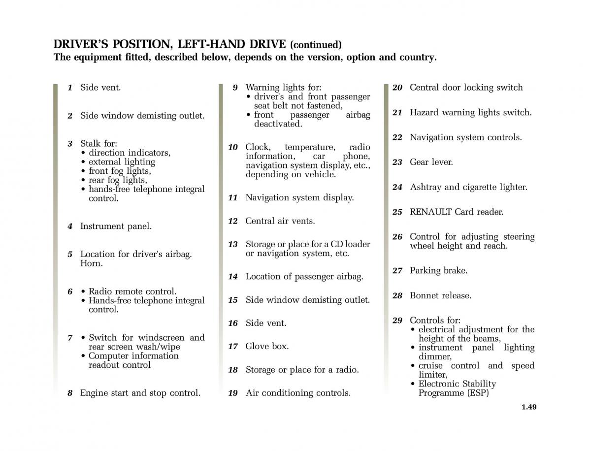 Renault Laguna II 2 owners manual / page 58