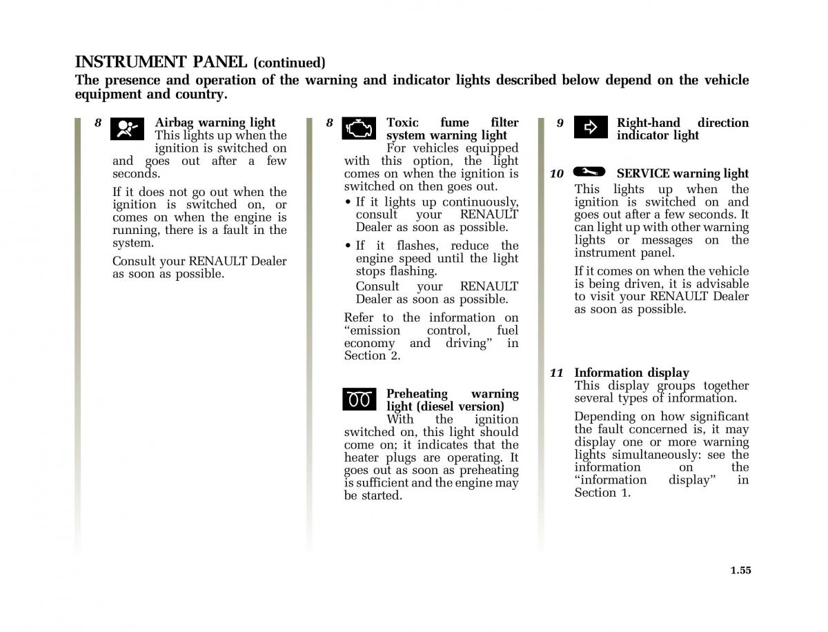 Renault Laguna II 2 owners manual / page 64