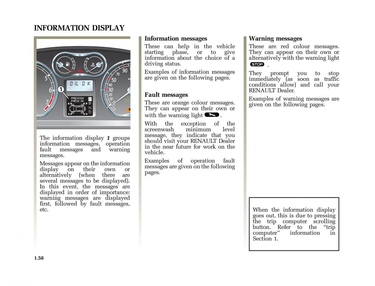 Renault Laguna II 2 owners manual / page 67