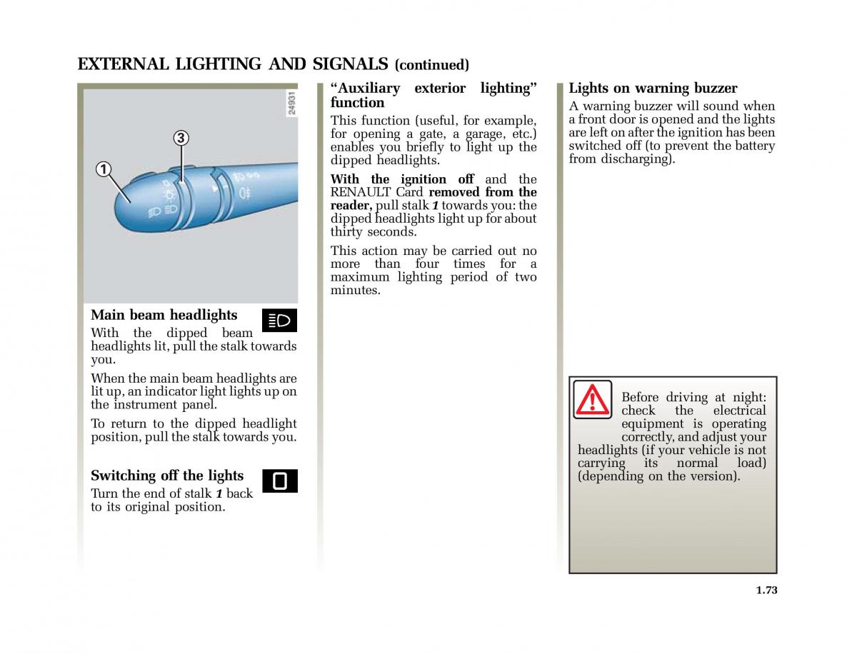 Renault Laguna II 2 owners manual / page 82