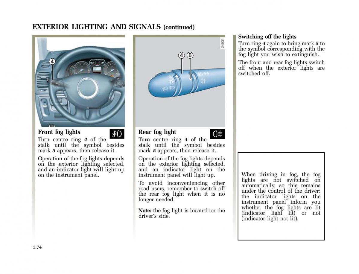 Renault Laguna II 2 owners manual / page 83