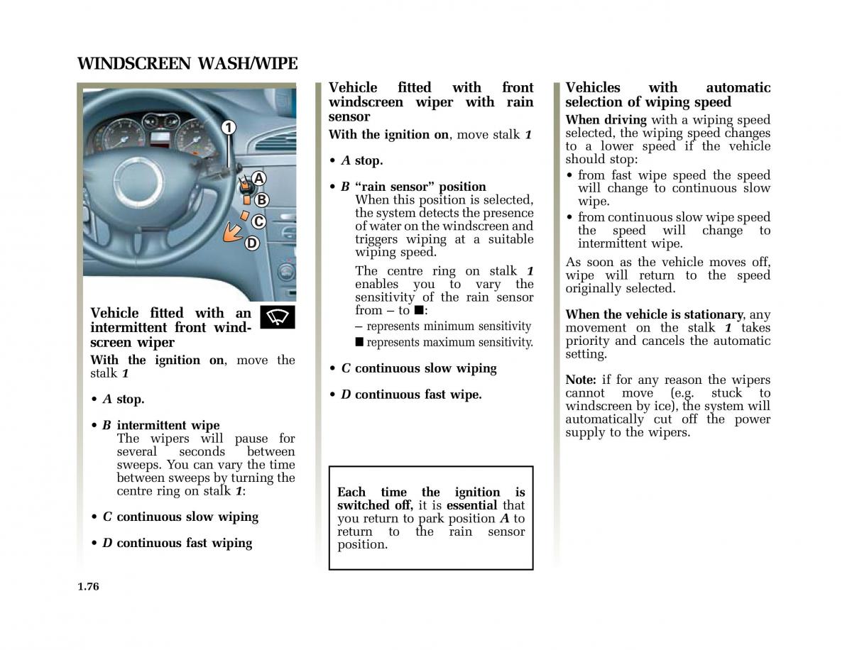 Renault Laguna II 2 owners manual / page 85