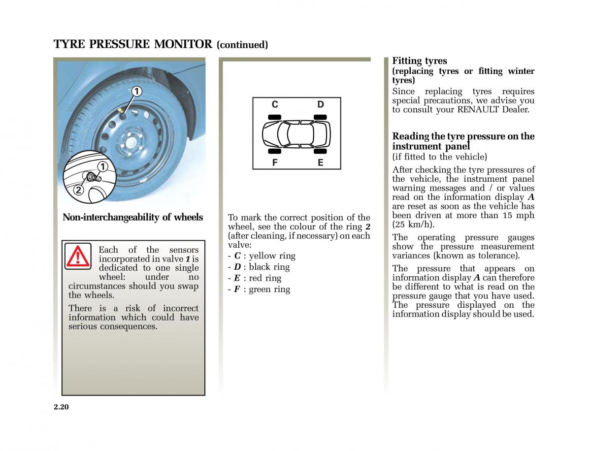 Renault Laguna II 2 owners manual / page 109