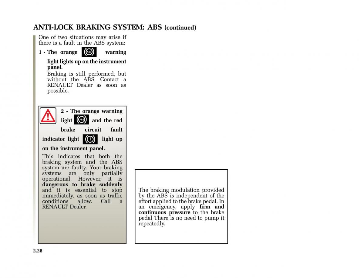 Renault Laguna II 2 owners manual / page 117