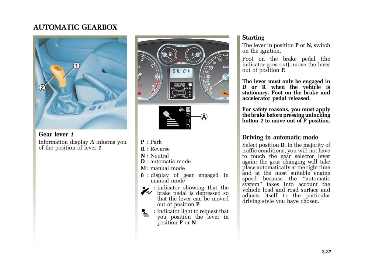 Renault Laguna II 2 owners manual / page 126