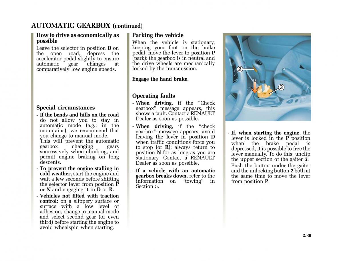 Renault Laguna II 2 owners manual / page 128