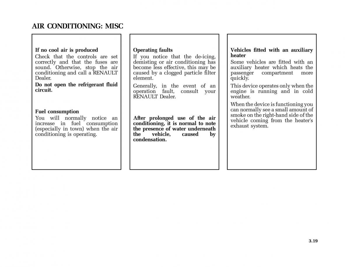 Renault Laguna II 2 owners manual / page 148