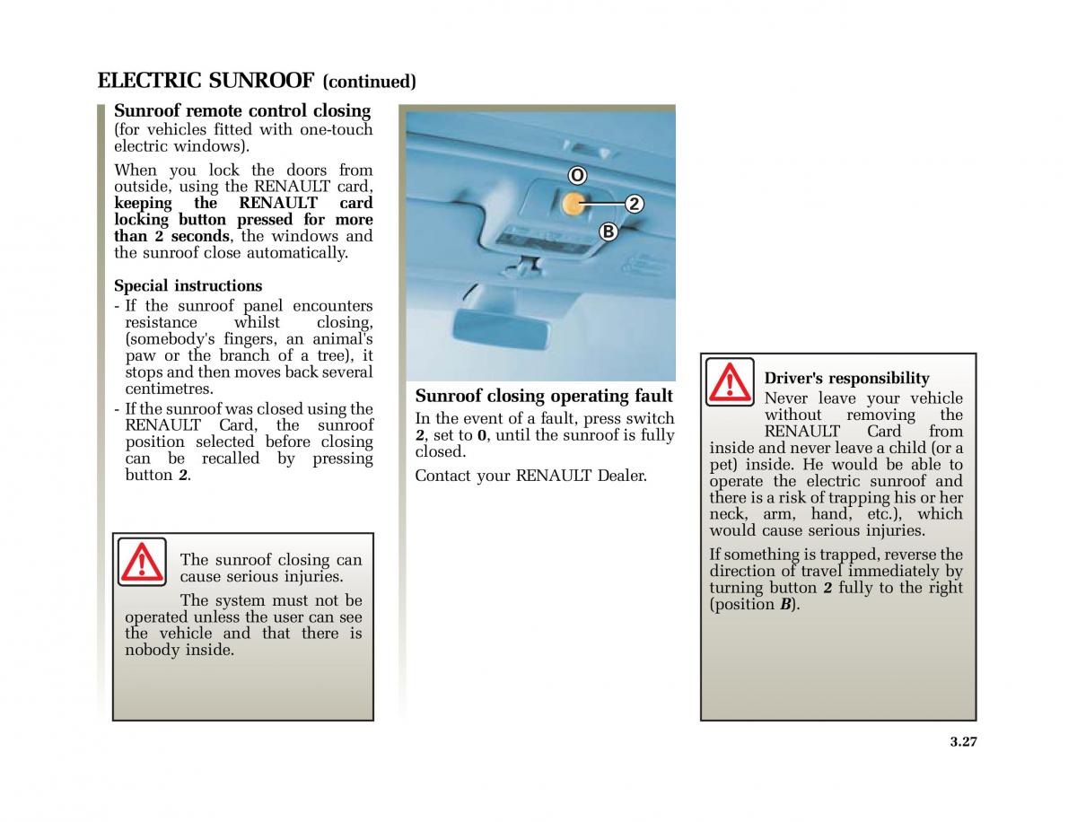 Renault Laguna II 2 owners manual / page 156