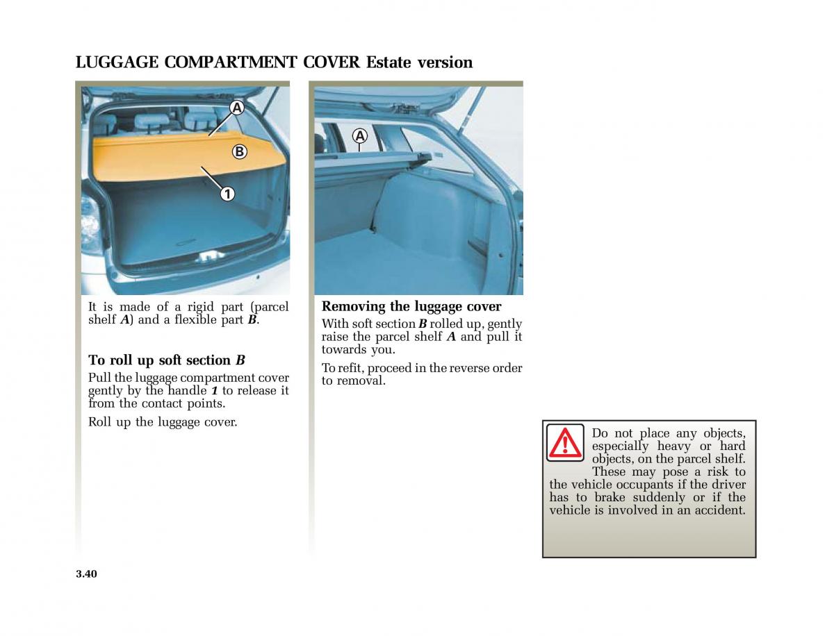 Renault Laguna II 2 owners manual / page 169