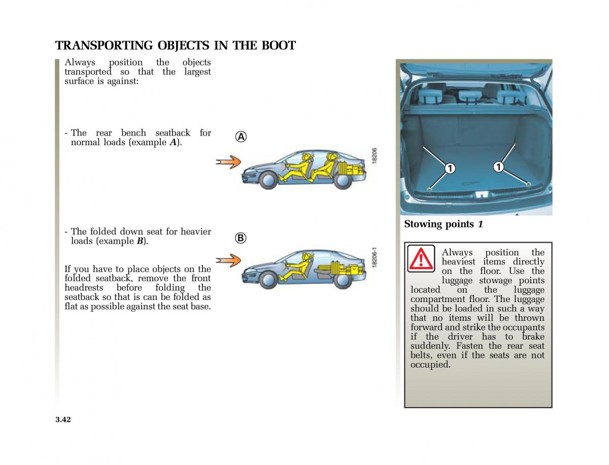 Renault Laguna II 2 owners manual / page 171