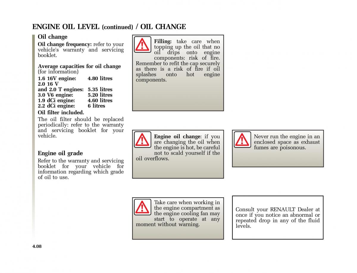 Renault Laguna II 2 owners manual / page 183