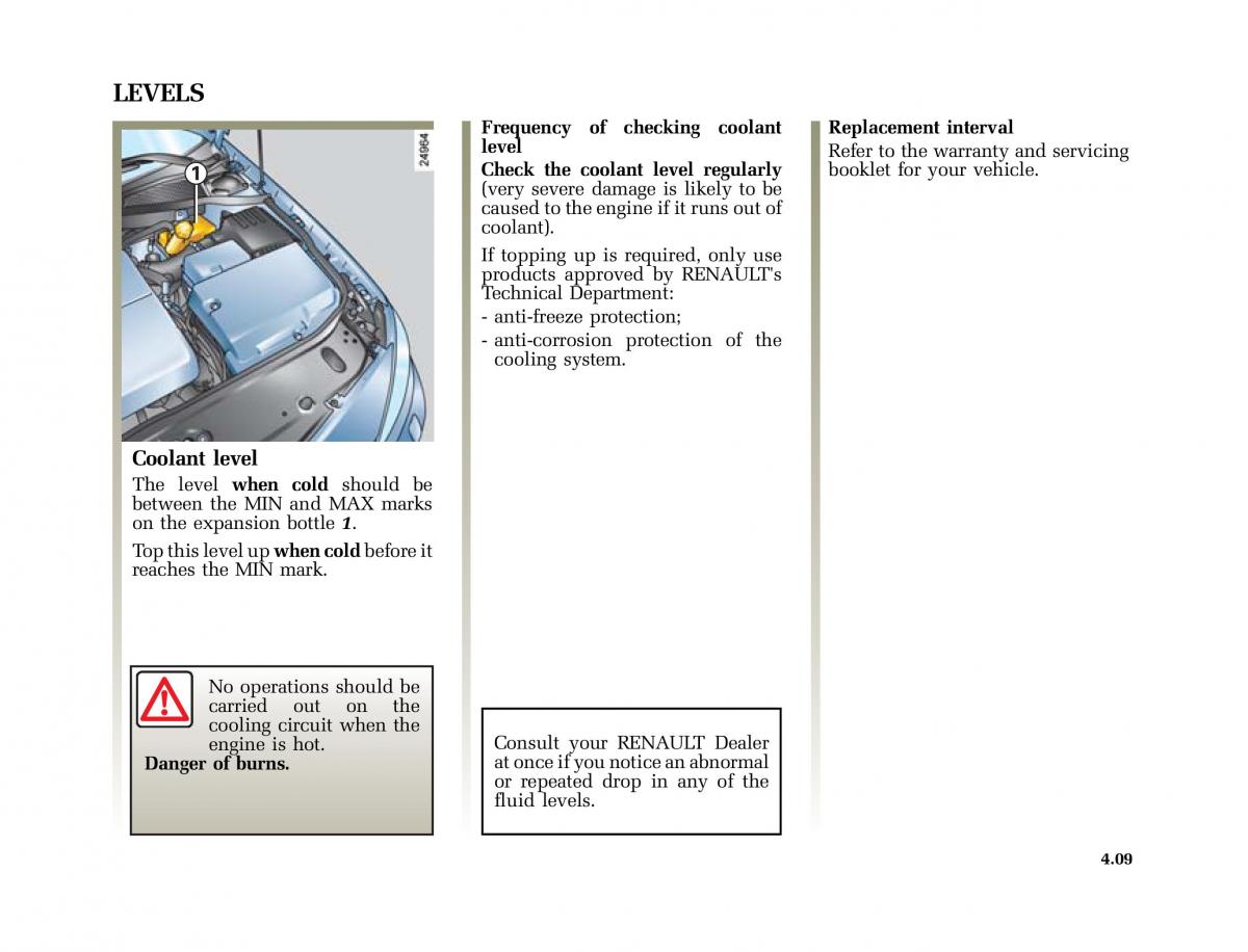 Renault Laguna II 2 owners manual / page 184