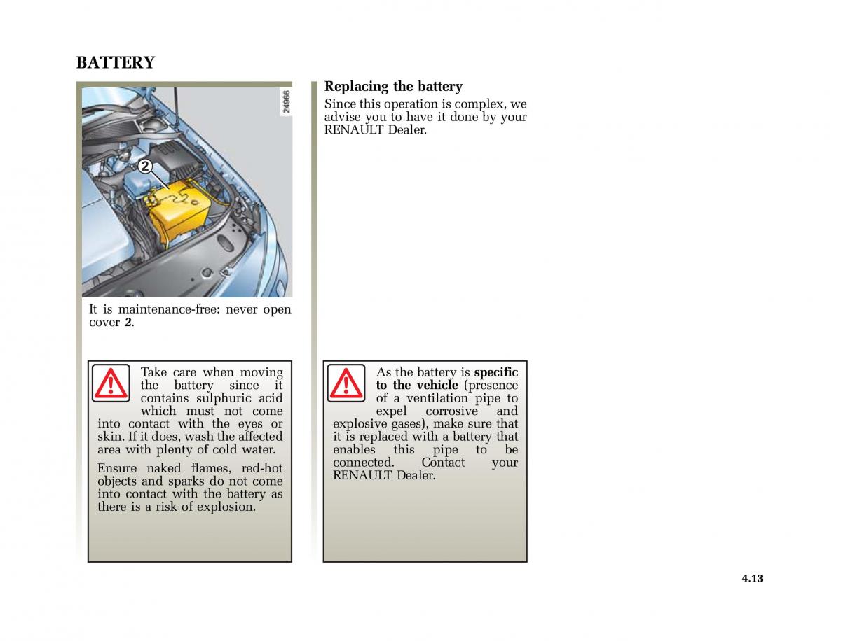 Renault Laguna II 2 owners manual / page 188